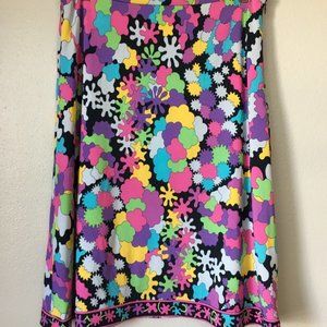 AVERARDO BESSI mod floral slinky skirt below knee